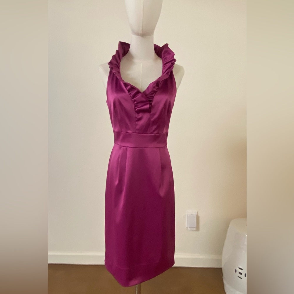 ***"Collection by DB" Elegant Fushia Ruffled Women's Dress